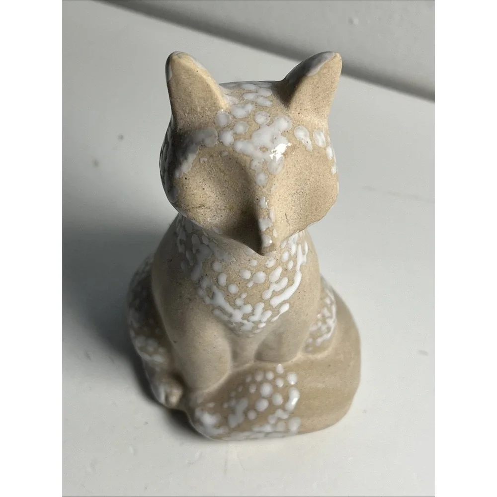 ANTHROPOLOGIE Woodland Bud Vase Fox Whimsical Stoneware